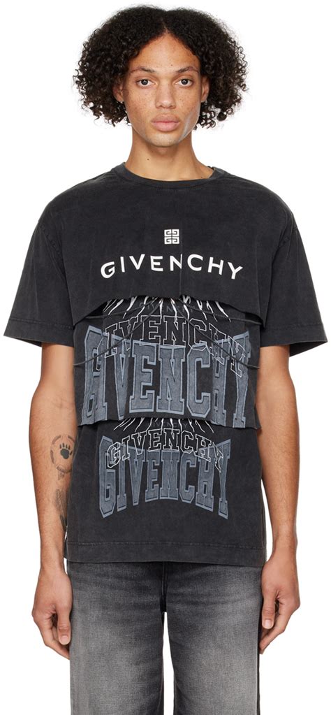 givenchy grey t shirt|Givenchy signature t shirt.